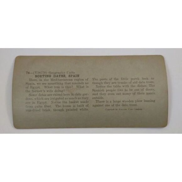 Lady Sorting Dates in Spain Keystone Stereoview - Picture 4 of 8